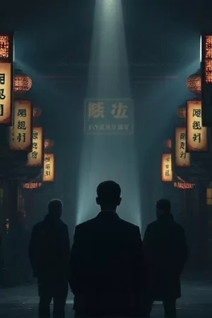 剧集《双镜重影》竖版封面，两面相向而立的化妆镜